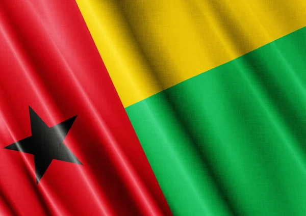 Guinea Bissau ondeando bandera cerrar — Foto de Stock