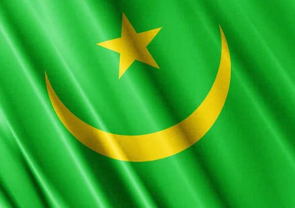 Mauritanie agitant le drapeau proche — Photo