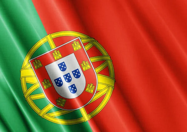 Portugal waving flag close — Stock Photo, Image