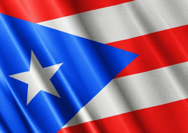 Integetett zászló közel Puerto Rico — Stock Fotó