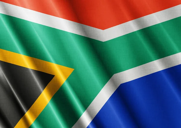 Integetett zászló zár, Dél-afrikai Köztársaság — Stock Fotó