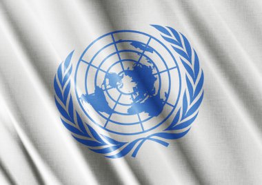 Birleşmiş Milletler dalgalanan bayrak kapatın