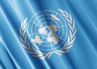 Birleşmiş Milletler dalgalanan bayrak kapatın