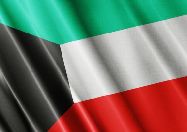 Kuveyt dalgalanan bayrak kapatın