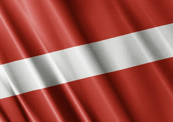 Letonia ondeando bandera cerrar —  Fotos de Stock