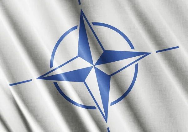 NAVO wuivende vlag sluit — Stockfoto