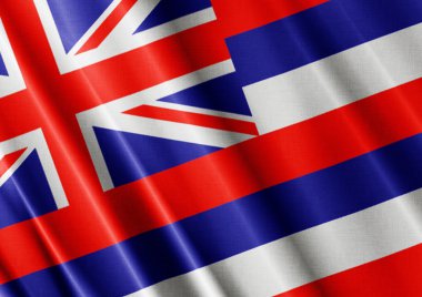 Hawaii dalgalanan bayrak kapatın