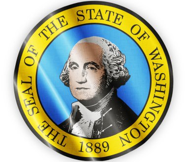 Washington Dc mühür bayrak sallayarak kapatın