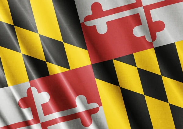 Maryland agitant drapeau proche — Photo