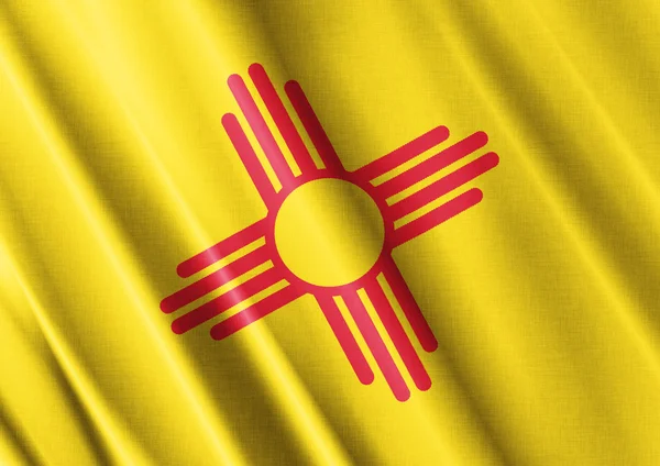 New Mexico viftande flagga nära — Stockfoto