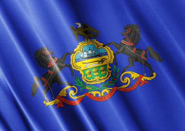 Pensilvania ondeando bandera cerrar —  Fotos de Stock