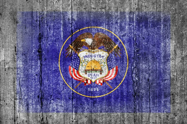 Utah konkrét zászló — Stock Fotó