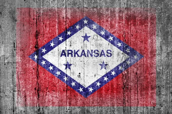Arkansas bandera de hormigón — Foto de Stock
