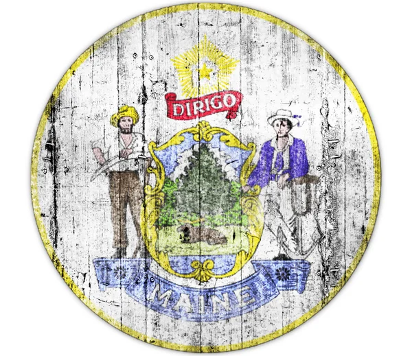 Bandera de hormigón Maine sello —  Fotos de Stock