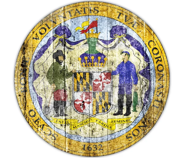 Maryland sello bandera de hormigón —  Fotos de Stock