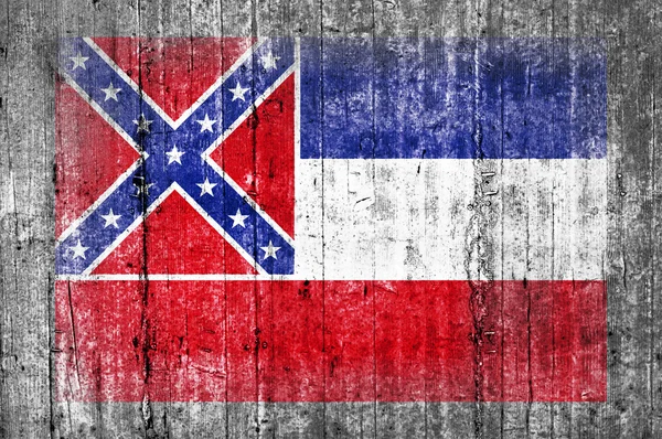 Mississippi concrete flag — Stock Photo, Image