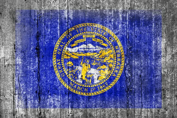 Nebraska bandera de hormigón —  Fotos de Stock