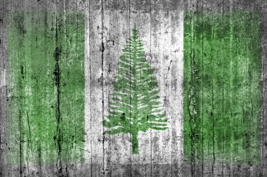 Norfolk Adası bayrak beton duvar 