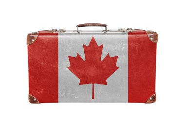 Canadan bayrağıyla bağlantılı olarak Vintage çanta
