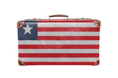 Liberya bayrağı ile Vintage çanta