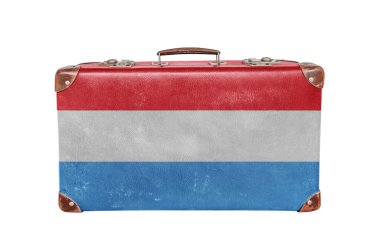 Vintage çanta ile Lüksemburg bayrağı