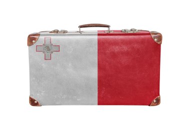 Malta bayrağı ile Vintage çanta