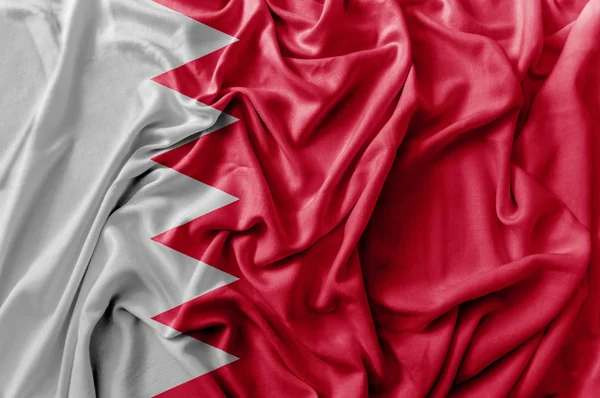 Ruffled waving Bahrain flag — Stock Photo, Image