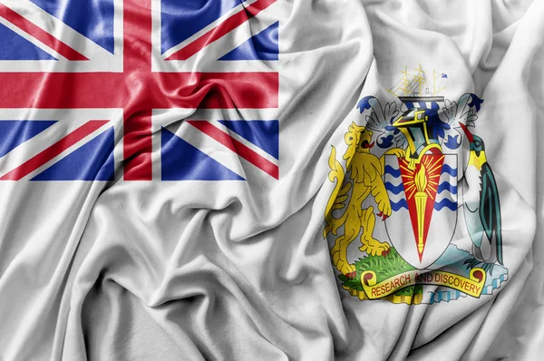 Sallama Britanya Antarktika Bölgesi bayrak karıştırdı — Stok fotoğraf