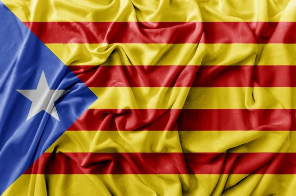 Potargane flag╣ Catalonia — Zdjęcie stockowe