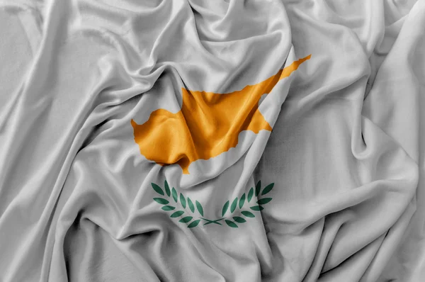手を振っているキプロスの国旗をフリル — ストック写真