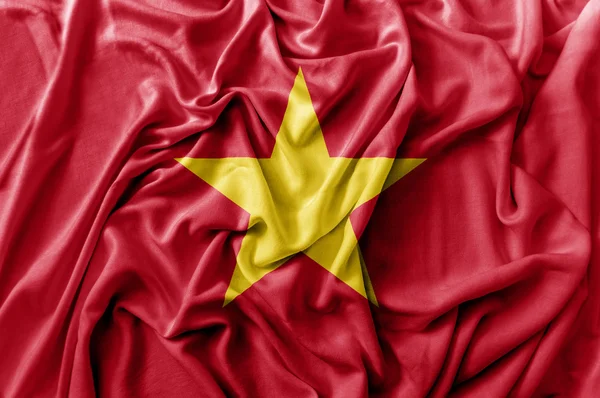 Ruffled waving Vietnam flag — Stock Photo, Image