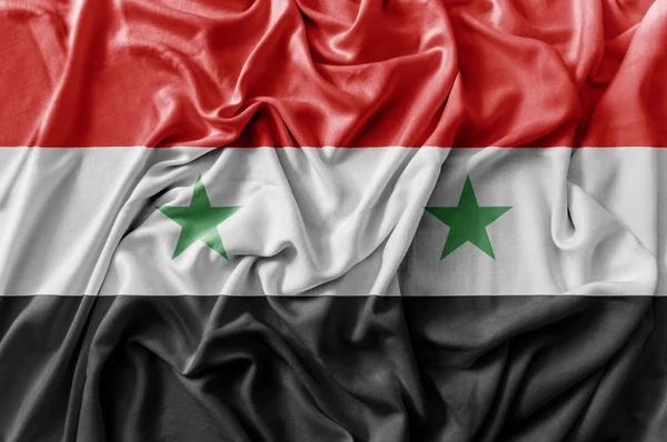 Ruffled waving Syria flag — Stock Photo, Image