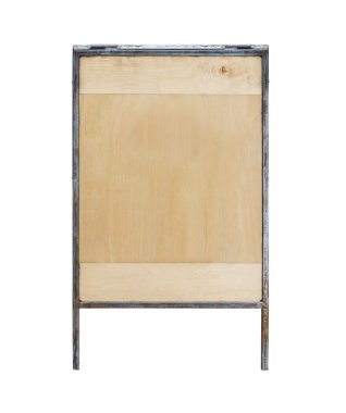 Kaldırım kafe beyaz boş ahşap tahta