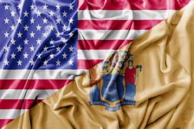 Amerika Birleşik Devletleri ve New Jersey dalgalanan bayrak karıştırdı