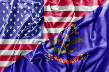 Amerika Birleşik Devletleri ve Kuzey Dakota dalgalanan bayrak karıştırdı