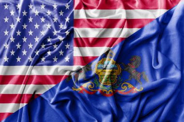 Amerika Birleşik Devletleri ve Pennsylvania dalgalanan bayrak karıştırdı