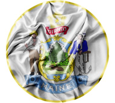 Amerika Birleşik Devletleri Maine mühür bayrak sallayarak karıştırdı