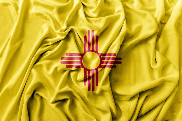 Ruggig vajande USA New Mexico flagga — Stockfoto