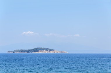 Mavi soyut deniz ufuk arka plan