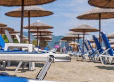 Şezlong Mevsimlik arka plan ile odak parçası