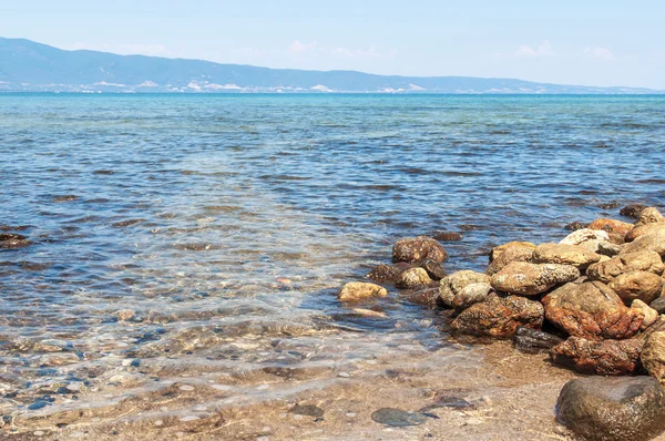 Mar costa fondo de piedra —  Fotos de Stock