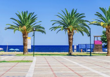 Beach promenade yakın arka plan