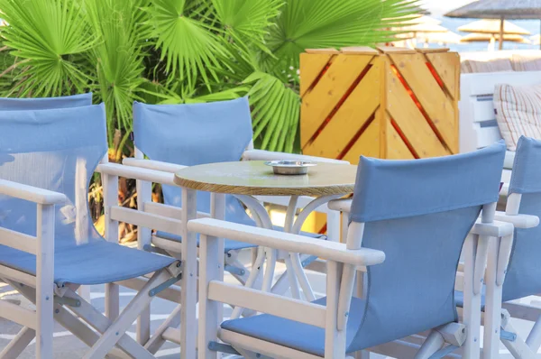 Beach club table close background — Stock Photo, Image