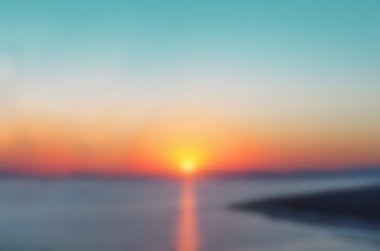 Soyut mevsimlik günbatımı üzerinde deniz Thassos, Yunanistan