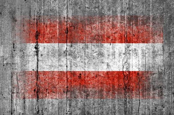 Flaga Austrii malowane na szary tekstura tło betonu — Zdjęcie stockowe