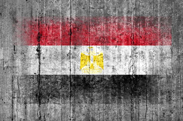 Egypt flag painted on background texture gray concrete — Stock Photo, Image