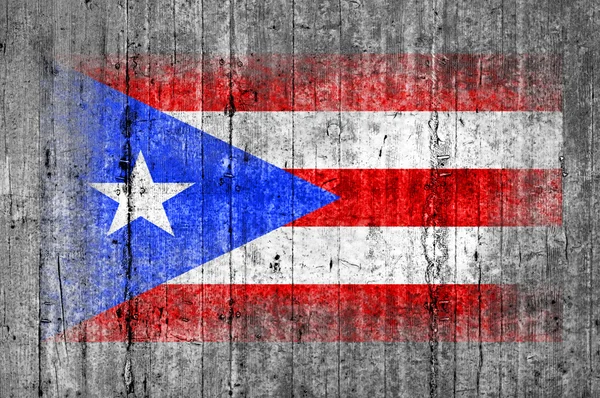 Puerto Rico zászló festett háttér textúra szürke beton — Stock Fotó