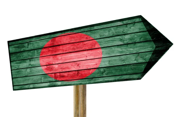 Banglades lobogó fa jel elszigetelt fehér — Stock Fotó