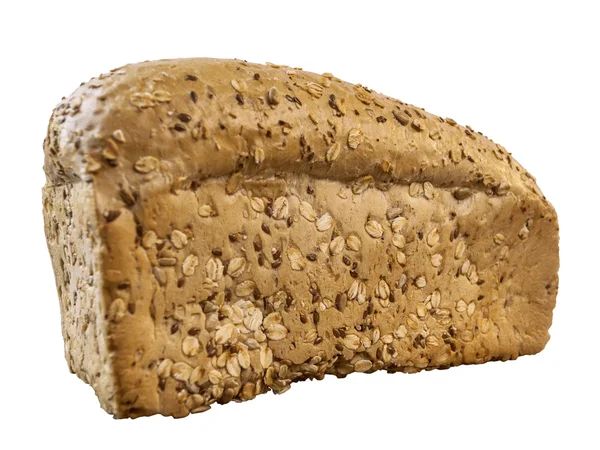 Dietní celozrnný chléb izolované na bílém pozadí — Stock fotografie