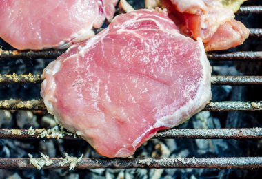 Barbekü lezzetli karşılamak taze yakın çekim